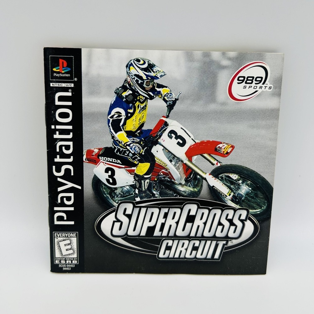 SuperCross Circuit (Sony PlayStation 1, PS1, 1999) *MANUAL ONLY* No Game Disc
